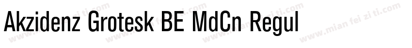 Akzidenz Grotesk BE MdCn Regular字体转换